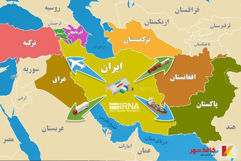 تجارت بدون نفت ایران با کشورهای همسایه