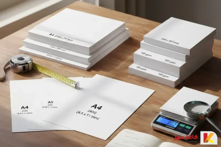 انواع گرماژ و سایز کاغذ تحریر